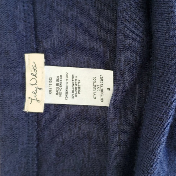 Bundle of 2 Lily White knit  pencil skirts  raspberry and blue  size medium - Picture 8 of 9